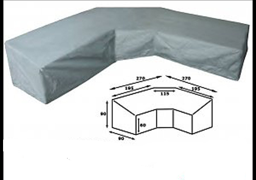 L-Form Lounge Haube Gartensofa  270 x 270 x 90 x 60/90 cm H�he