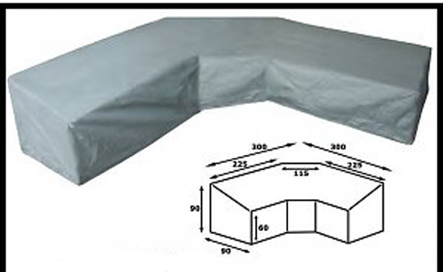 Winkellounge Haube Sofa 300 x 300 x 100 x 60/90 cm H�he
