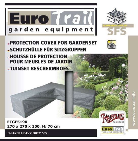 Schutzhaube Lounge L-Form 270 x 270 x 100 x 70 cm H�he