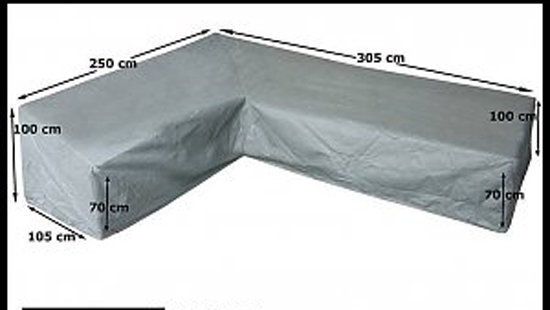 Winkellounge L-Form Sofa 250 x 305 x 105 x 70/100 cm H�he