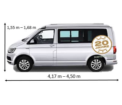 Modell: Minivan / Van Lnge von 4,17m - 4,50m x Hhe von 1,55m - 1,68m