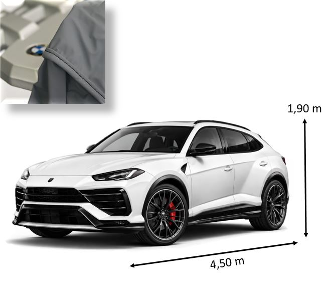 Schutzhaube f�r SUV Gel�ndefahrzeug L�nge bis 4,50 m x H�he bis 1,90 m SUPER Auto-Pelerine