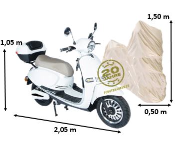 Motorroller Abdeckung mit / ohne Topcase Lnge 2,05 m x Breite 0,50 m INDOOR