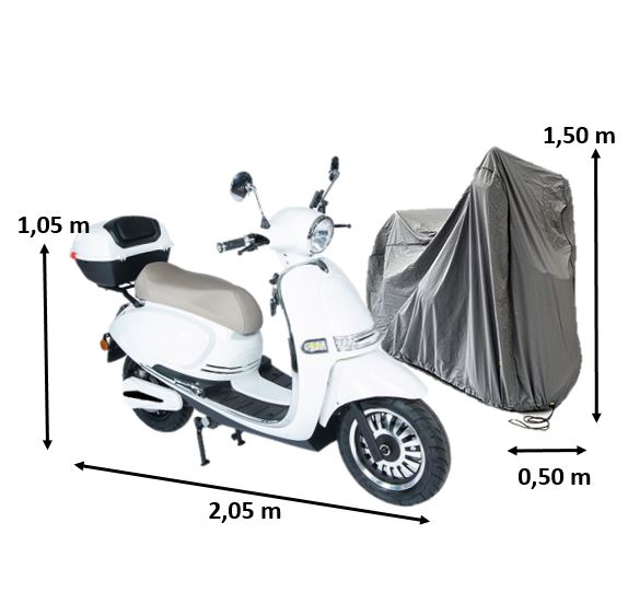 Motorroller Abdeckung mit / ohne Topcase Lnge 2,05 m x Breite 0,50 m SILVER-STAR