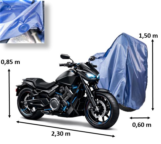 Schutzhaube f�r Motorrad Stra�enmaschinen 2,30 m x 0,60 m Supercover