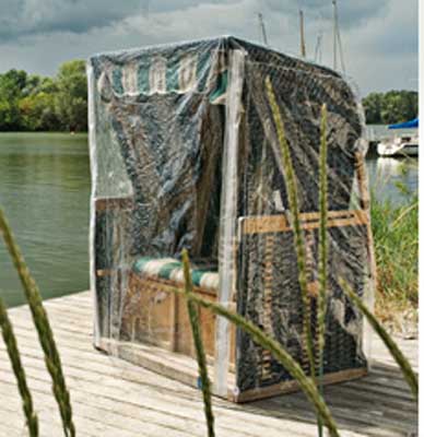 Schutzh�lle f�r Strandkorb 135 x 90 x 158 cm H�he