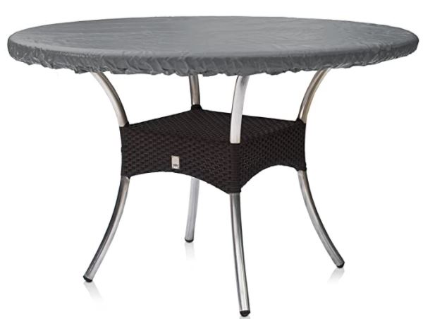 Tischhaube Abdeckung   100 cm mit Gummizug in grau