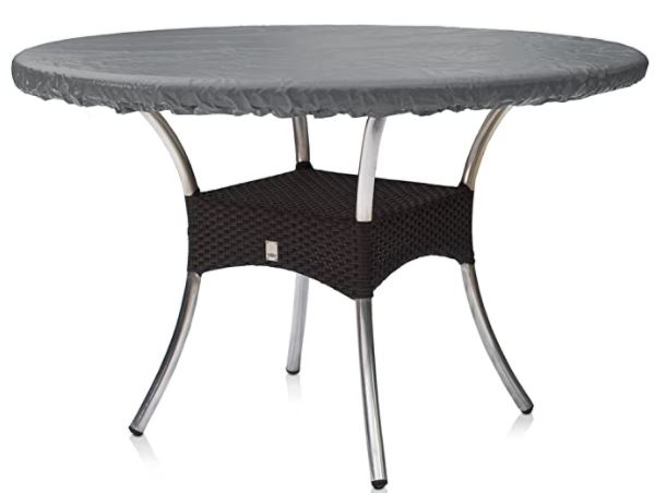 Tischhaube Abdeckung  � 120 cm mit Gummizug in grau