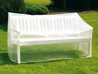 Schutzh�lle f�r Sitzbank Gartenbank 130 x 60 x 60/80 cm H�he
