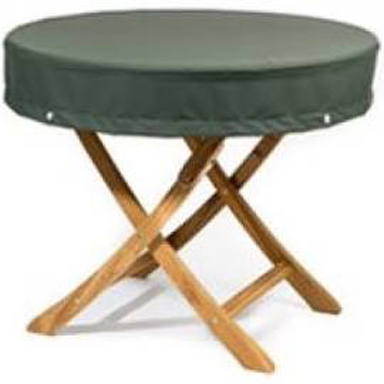 Schutzhaube f�r Tischplatte Gartentisch RUND � 130 x 15 cm Abhang