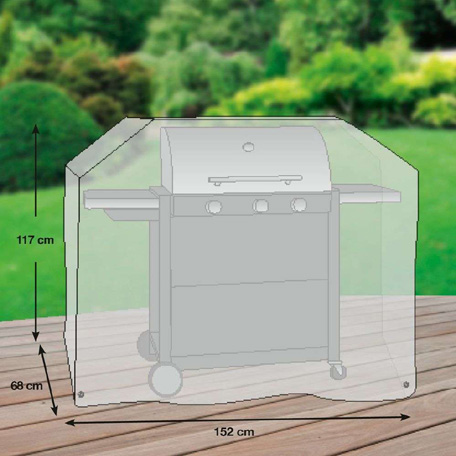 Haube f�r Gasgrill Trapezform 152 x 68 x 117 cm H�he