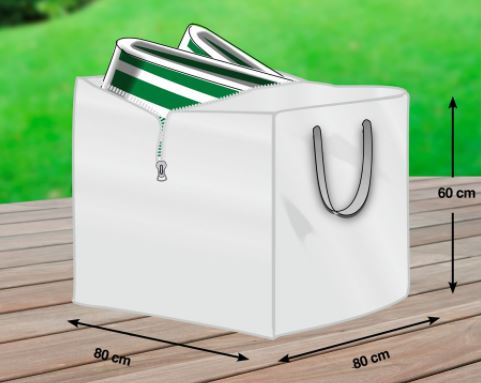 Aufbewahrungstasche f�r Gartenm�bel Kissen 80 x 80 x 60 cm hoch