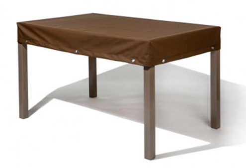 Tischplattenhaube Teaksafe braun 130 cm x Breite z.B. 90 cm