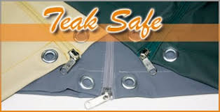 Tischplattenhaube Teaksafe braun 130 cm x Breite z.B. 90 cm