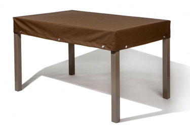 Tischplatten Haube 150 cm  bis x Breite z.B. 90 cm  braun Teaksafe