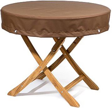 Tischplattenhaube Gartentisch rund � 130 x 15 cm Abhang