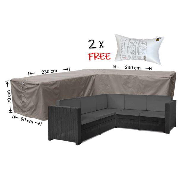 Abdeckhaube f�r Winkel Lounge 230 x 230 x 90 x H�he 70 cm