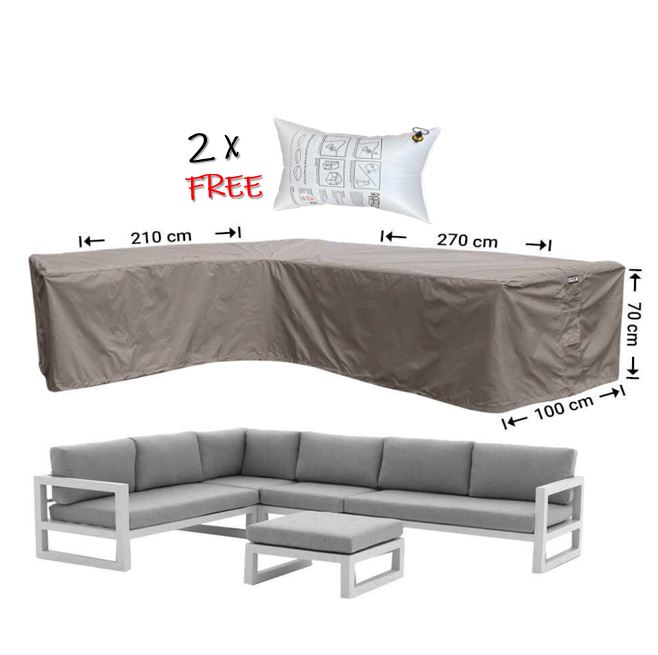 Haube f�r Lounge M�bel L-Form 210 x 270 x 100 x H�he 70 cm