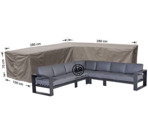 Lounge L-Form Schutzhaube 280 x 280 x 100 x H�he 70 cm