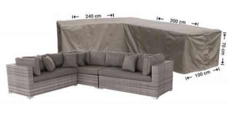Winterfeste Haube f�r Winkelm�bel Lounge Sofa 240 x 300 x 100 x H�he 70 cm