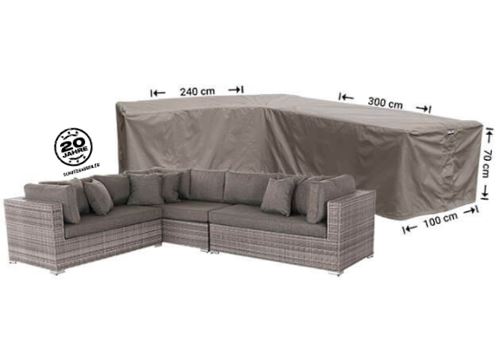 Winterfeste Haube fr Winkelmbel Lounge Sofa 240 x 300 x 100 x Hhe 70 cm