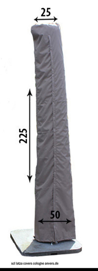 Wetterfeste Gartenschirm Hlle fr Sonnenschirm 225 cm lang x 25/50 cm breit