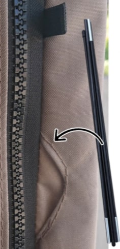 Wetterfeste Gartenschirm H�lle f�r Sonnenschirm 225 cm lang x 25/50 cm breit