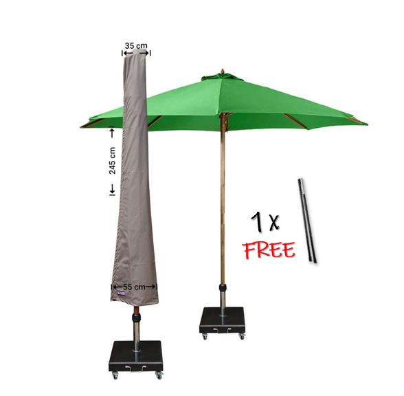 Gartenschirm Abdeckung Sonnenschirm 245 cm lang x 35/55 cm breit atmungsaktiv