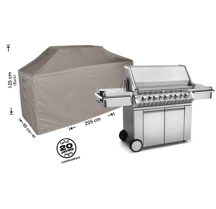 Schutzhaube f�r Gartengrill Trapezform 205 x 80 x 115/125 cm H�he