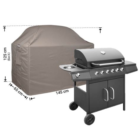 Grillhaube Schutzh�lle Trapezform 145 x 65 x 110/120 cm H�he