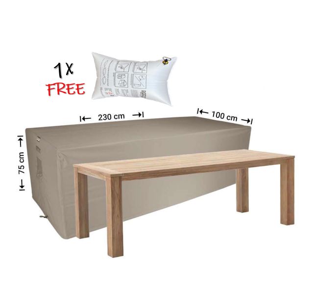 Schutzhaube f�r Gartentisch Teakm�bel 230 x 100 x 75 cm H�he
