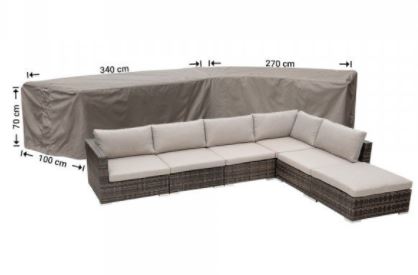 Schutzh�lle f�r Winkelm�bel L-Form 340 x 270 x 100 x H�he 70 cm