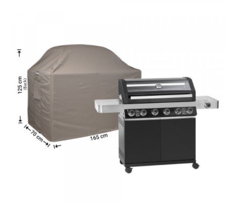 Schutzh�lle f�r Holzkohlegrill Trapezform 165 x 70 x 115/125 cm H�he