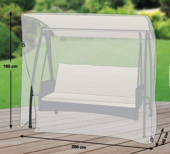 Abdeckhaube f�r Gartenschaukel / Hollywoodschaukel 250 x 145 x 160 cm H�he