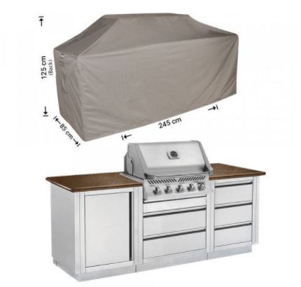 Gasgrill Garten Outdoor K�che Arbeitstisch 245 x 85 x 115/125  cm H�he