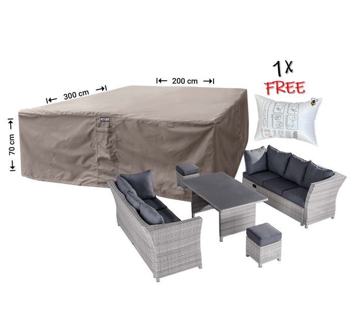 Schutzabdeckung f�r Loungem�bel Rattan 300 x 200 x 70 cm H�he