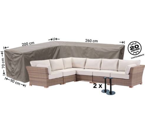 Winkel Schutzhaube f�r Lounge M�bel 200 x 260 x 90 x 70 cm H�he