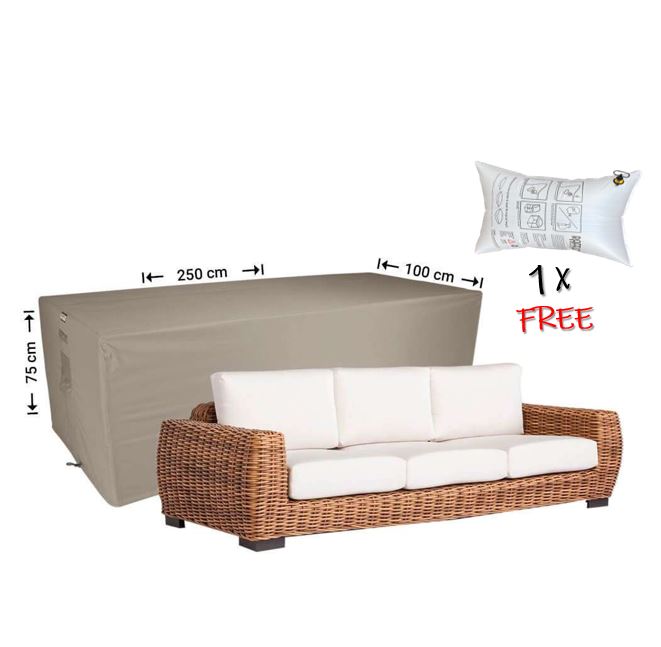 Gartensofa Lounge Rattan Abdeckung 250 x 100 x 75 cm H�he