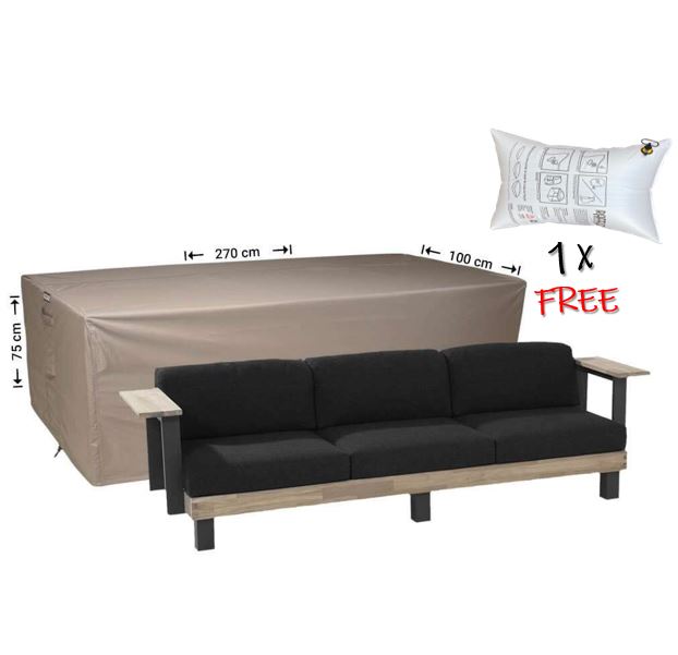 Schutzhaube f�r Gartensofa Lounge Bank 270 x 100 x 75 cm H�he