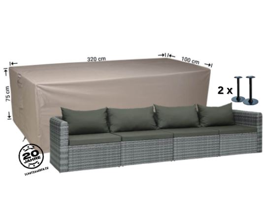 XL Lounge Sofa Abdeckung 320 x 100 x 75 cm Hhe