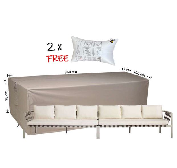 XXL Abdeckung f�r Lounge Gartensofa 360 x 100 x 75 cm H�he
