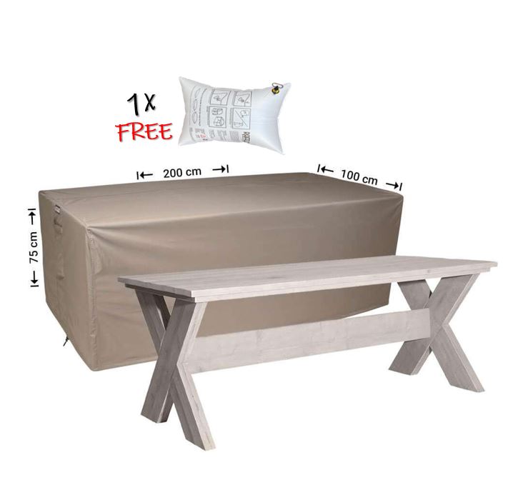Gartentisch Abdeckung Gartenm�bel 200 x 100 x 75 cm H�he