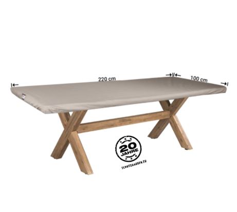 Tischplattenhaube mit Kordelzug 220 x 100 x 4,5 cm Hhe