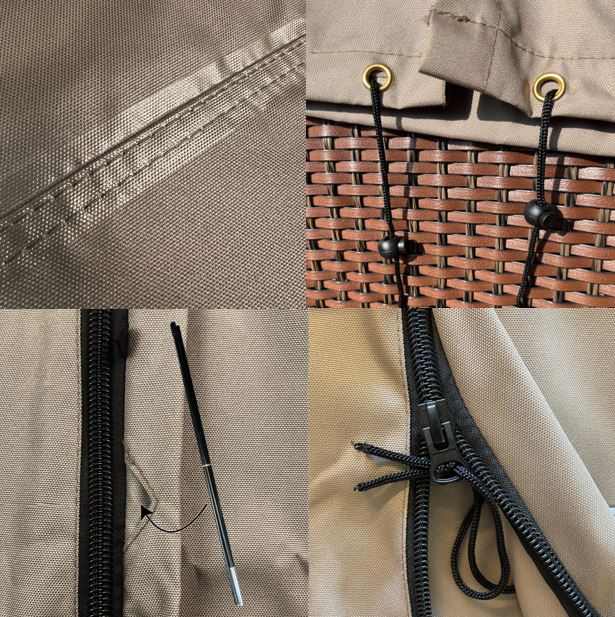 Abdeckhaube f�r h�ngendes Schirmtuch Gartenschirm 280 x 45/70 cm Breite