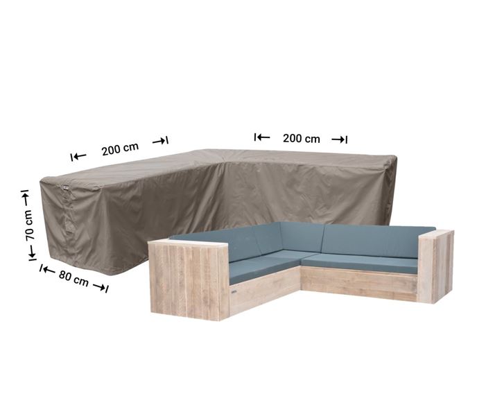 Schutzhaube f�r Winkel Lounge Gartensofa 200 x 200 x 80 x H�he 70 cm